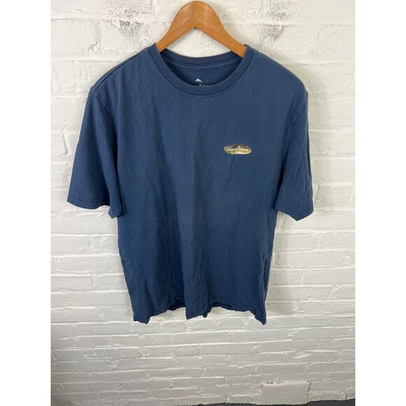 Tommy Bahama Men's Crew-Neck T-Shirt Short Sleeves Relaxed Fit Navy Size Large - Picture 1 of 4